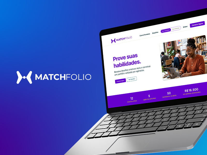 Matchfolio platform mockup